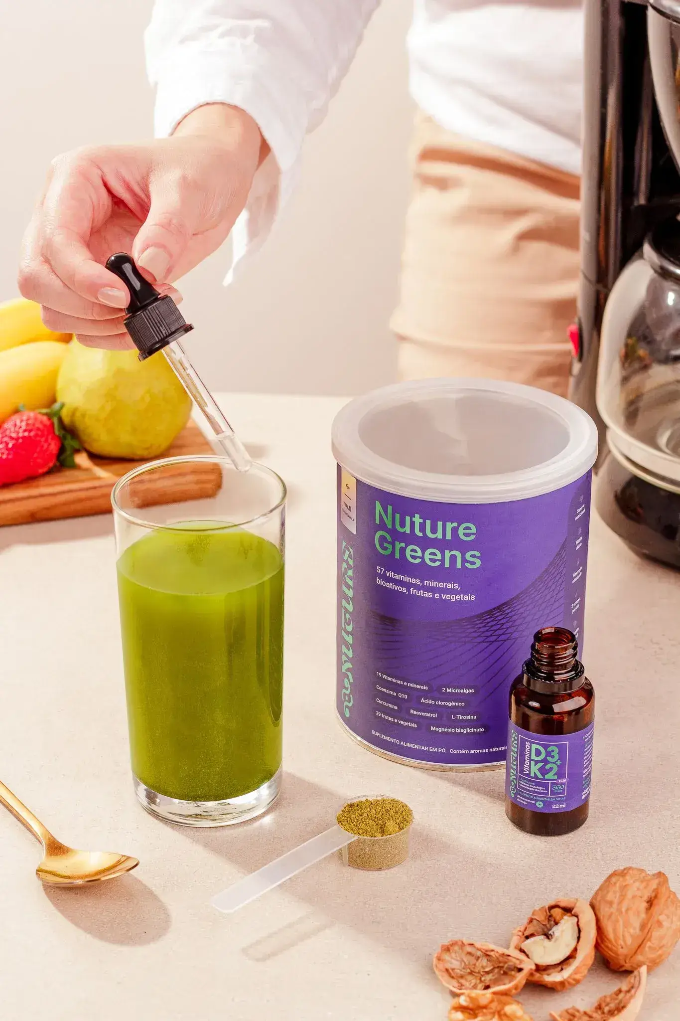 Nuture greens - Preparo com Vitamina D3+K2